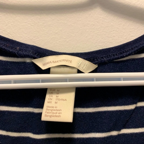 H&M Mama Maternity Nave Blue and White Striped Nursing Tank for Breastfeeding - Picture 3 of 4